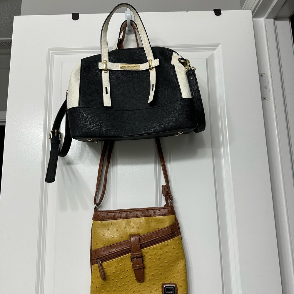NWOT  Black and White purse  and Mustatd Yellow Crossbody Handbag
